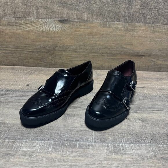 Franco Sarto Chance Black Patent Loafer Women's Size 7 - Picture 1 of 6